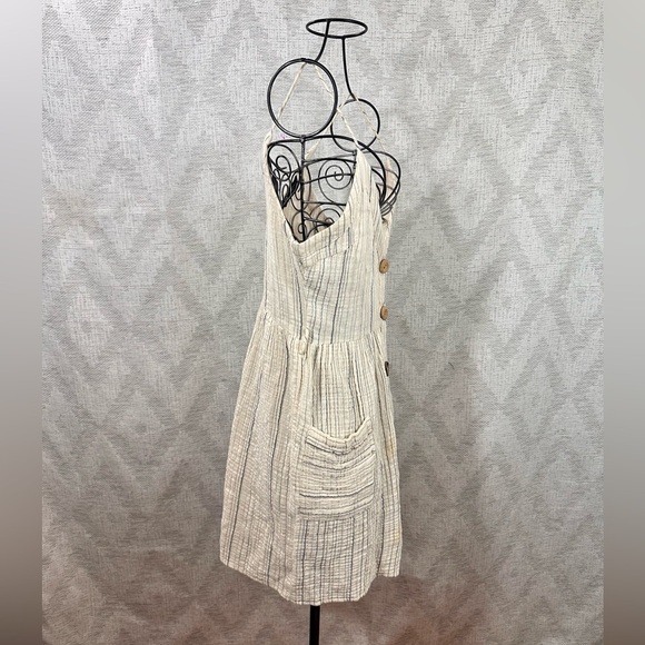 Zara mini striped button up spaghetti strap dress size XS - Picture 7 of 9